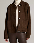 VINCE SUEDE TRUCKER JACKET