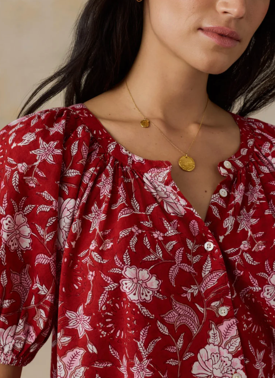FAHERTY VOILE LETTIE TOP