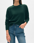 WHITE + WARREN CASHMERE WAFFLE SWEATSHIRT