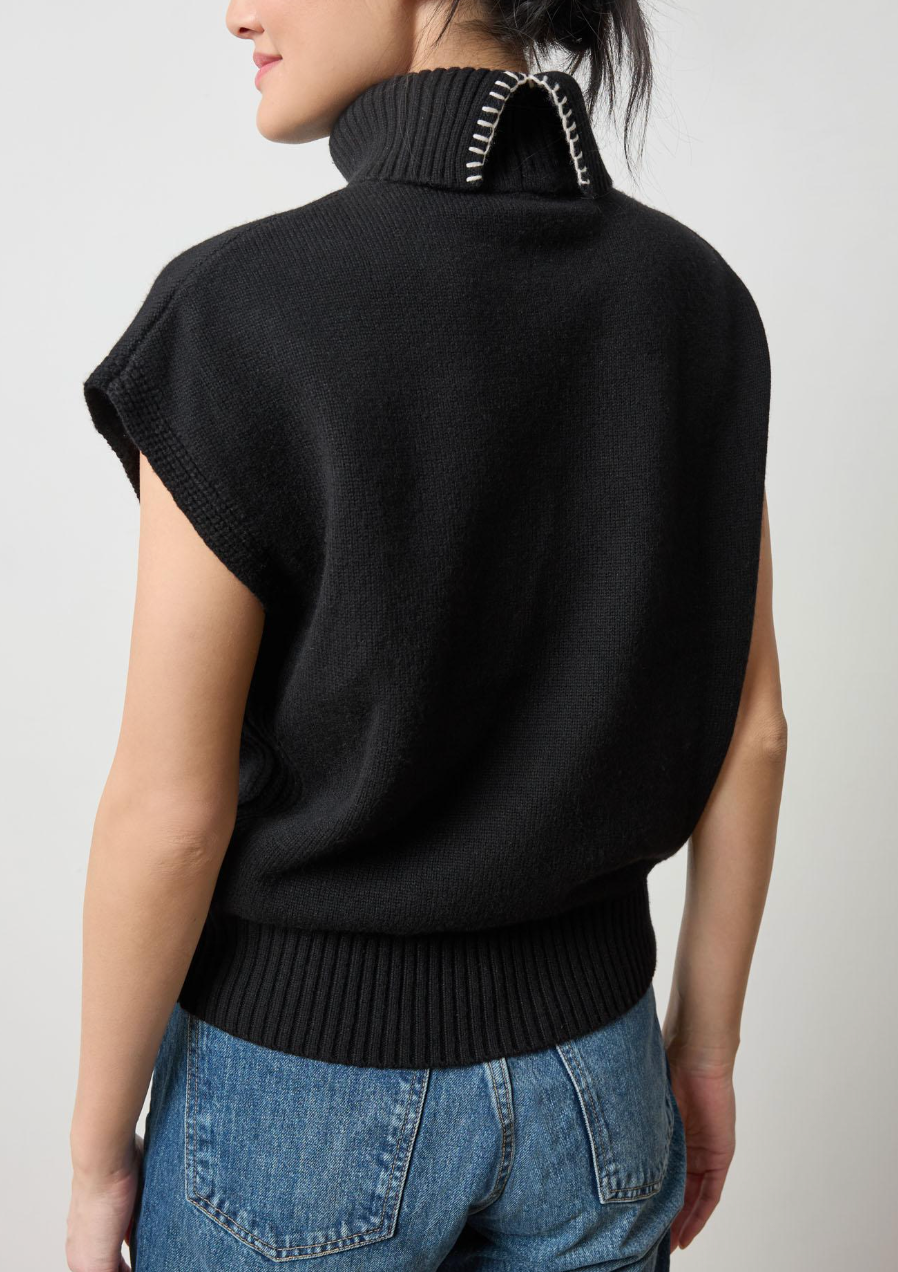 LILLA P TURTLENECK WEDGE SWEATER