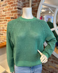 WHITE & WARREN CASHMERE MESH SWEATSHIRT