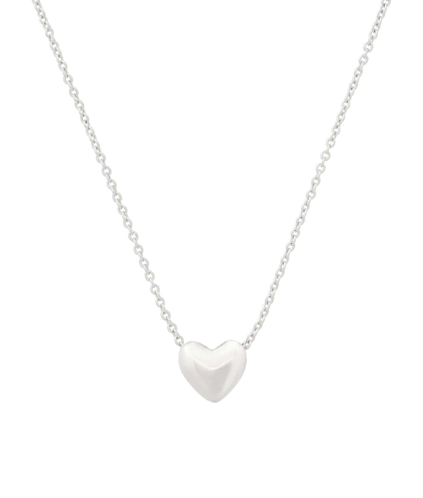 TAI STERLING SILVER SMALL PUFFED HEART NECKLACE