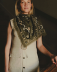 MAISON LECOMTE FLAMENT SECRET GARDEN WOOL + SILK SCARF