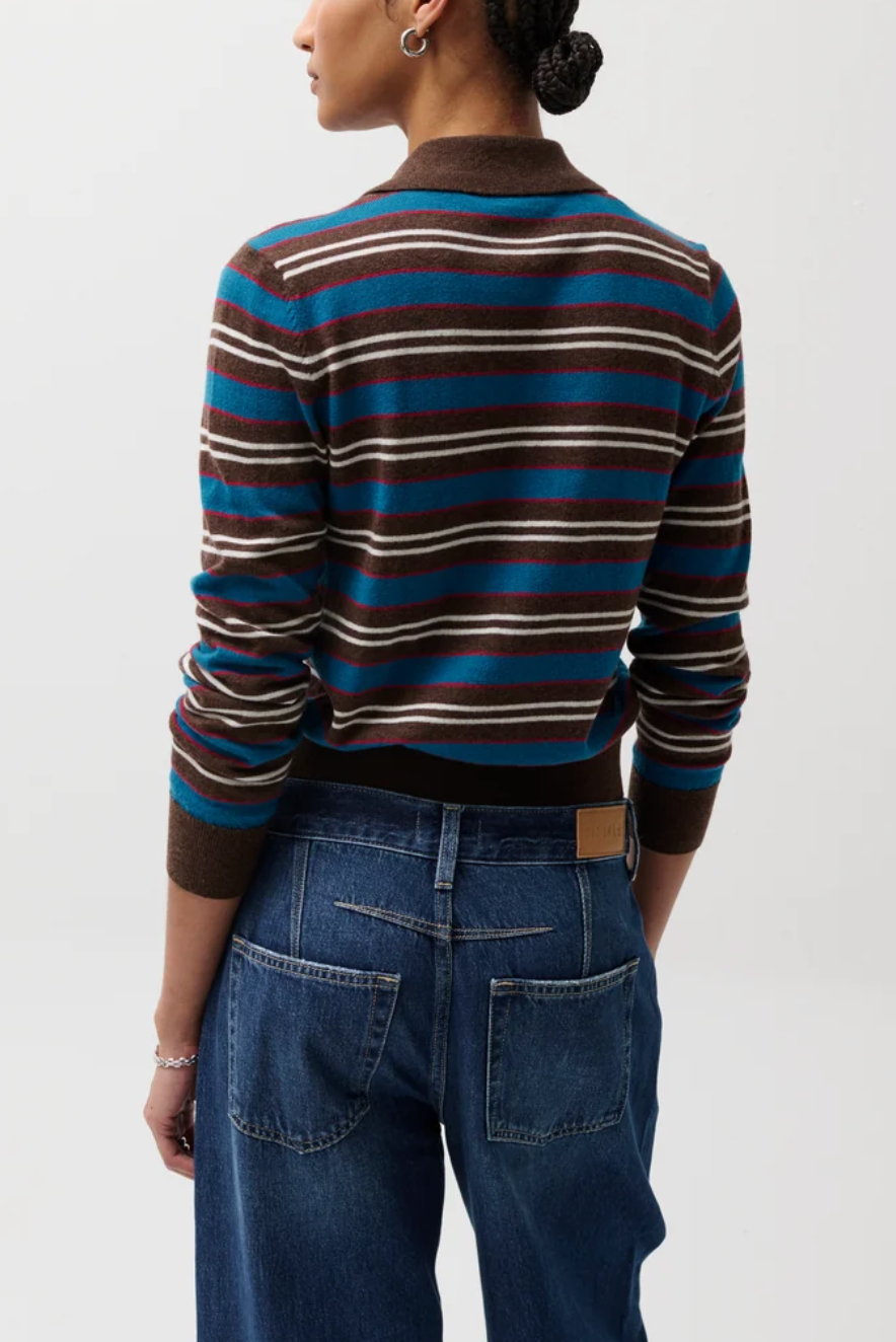 PISTOLA LYVIA LONG SLEEVE MERINO POLO CARDIGAN
