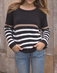 WOODEN SHIPS KATE STRIPED CREW CHUNKY