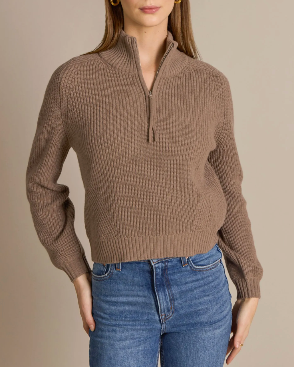ALASHAN 100% MERINO IDA SHAKER 1/4 ZIP