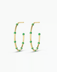 GORJANA CAPRI HOOPS KELLY GREEN