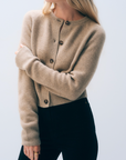 WHITE & WARREN CASHMERE WAFFLE CARDIGAN