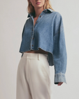FAVORITE DAUGHTER THE CROP EX-BOYFRIEND SHIRT