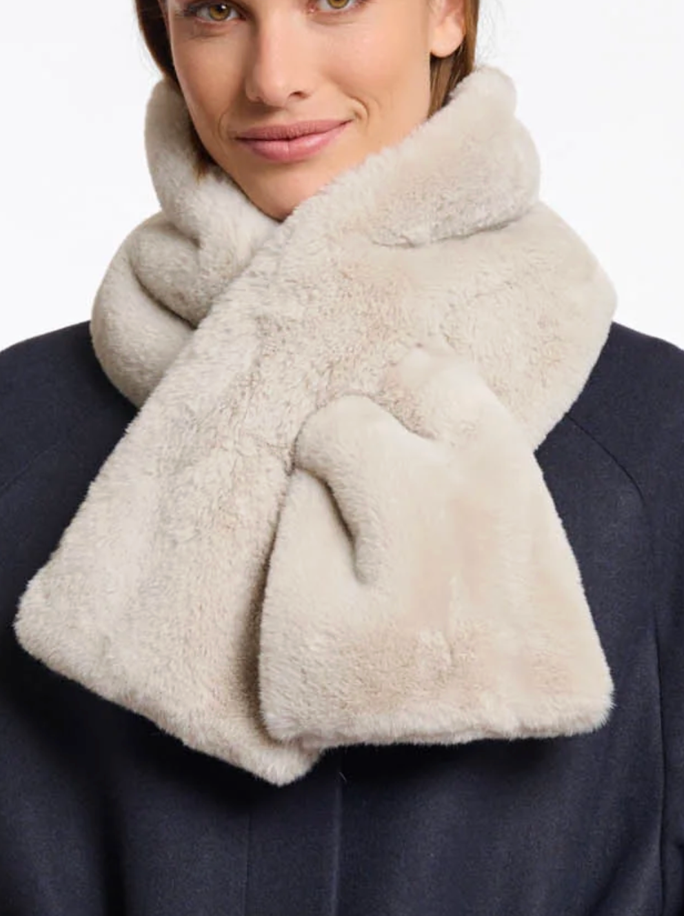 RINO &amp; PELLE STIP FAUX FUR SCARF