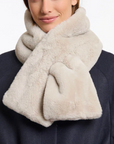 RINO & PELLE STIP FAUX FUR SCARF