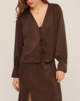 FIFTEEN TWENTY KAYLA BOW DETAIL BLOUSE