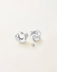 JENNY BIRD SILVER CHUNKY DOUNE HOOPS
