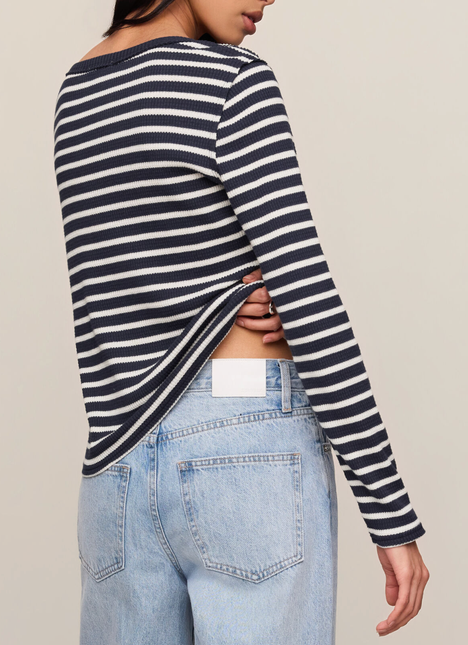 Z SUPPLY ARLET STRIPE THERMAL TOP