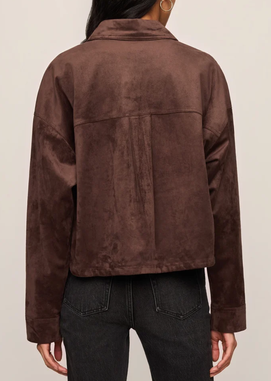 Z SUPPLY ALL DAY CROPPED SUEDE JACKET