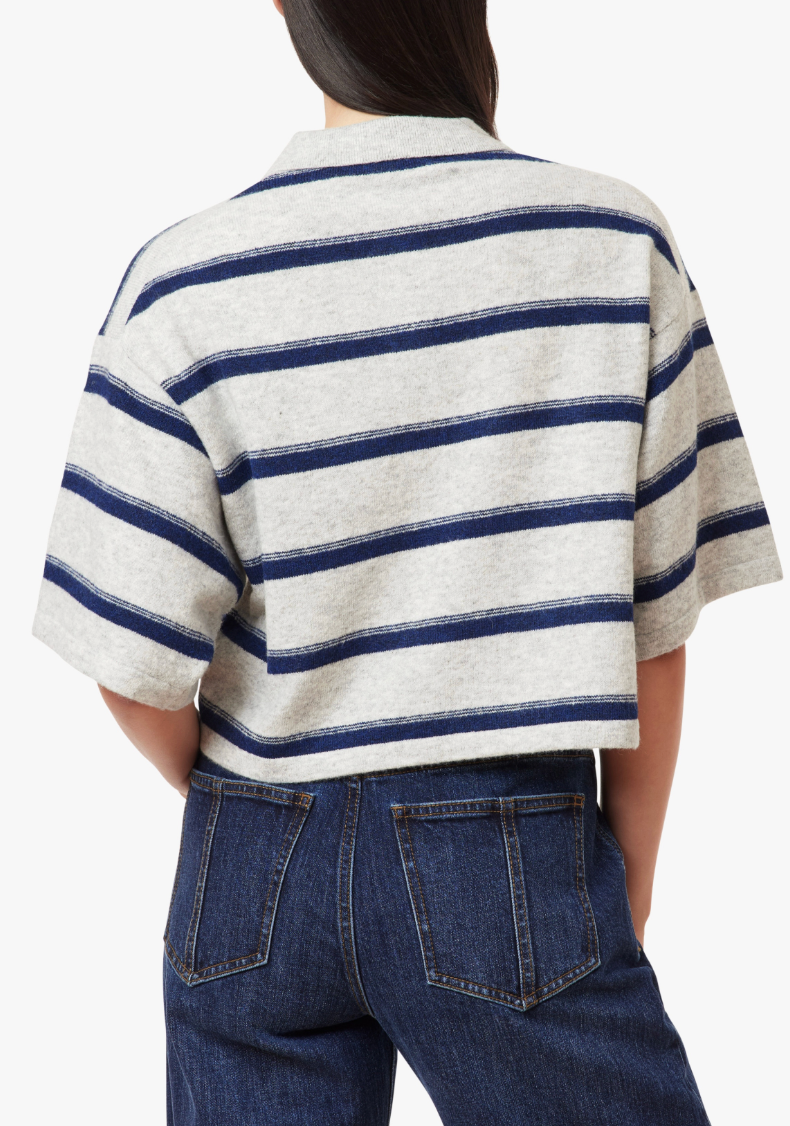 HABITUAL STRIPED RUGBY POLO SWEATER