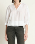 NATION SCARLET PINTUCK BLOUSE