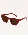 Z SUPPLY VILLA SUNGLASSES - MERLOT/BROWN