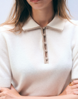 WHITE & WARREN CASHMERE BUTTON POLO