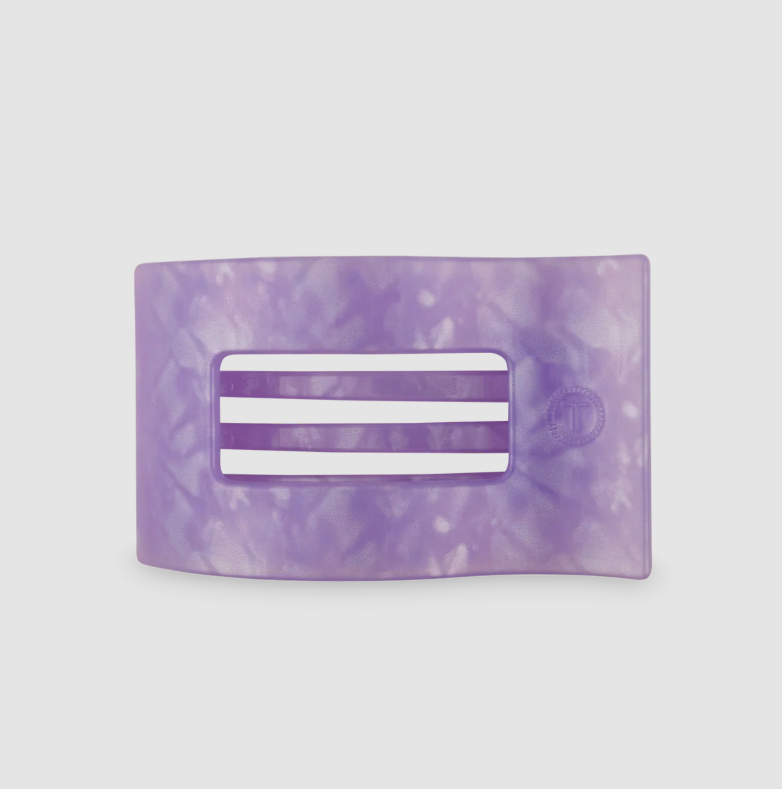 TELETIES MEDIUM FLAT RECTANGLE CLIP - LAVENDER MIST