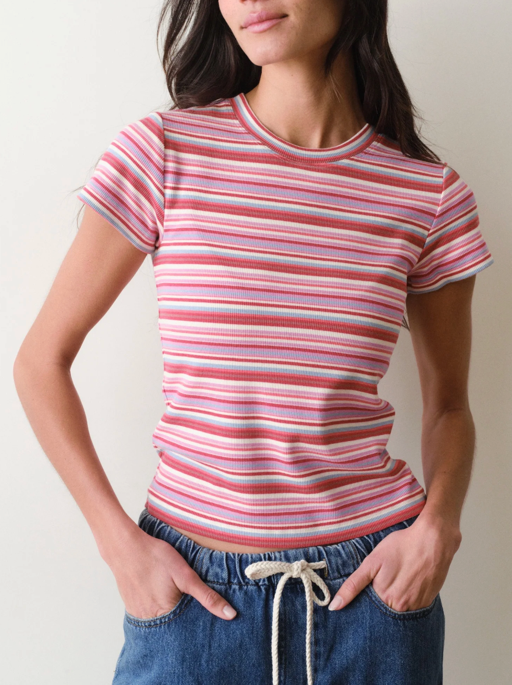 MARINE LAYER LEXI RIB CREW TEE