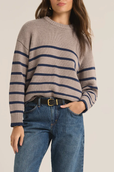 Z SUPPLY BOYFRIEND STRIPE SWEATER