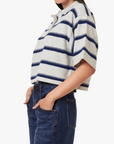 HABITUAL STRIPED RUGBY POLO SWEATER