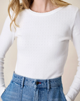 MAREA POINTELLE LONG SLEEVE CREWNECK