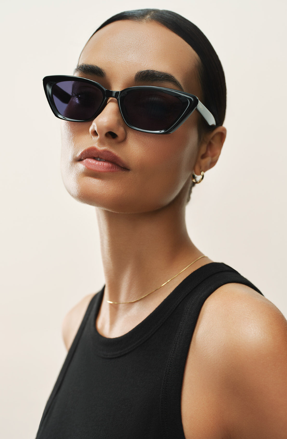 Z SUPPLY STAYCATION SUNGLASSES POLISHED BLACK/GREY