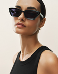 Z SUPPLY STAYCATION SUNGLASSES POLISHED BLACK/GREY