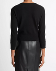 VINCE METAL BUTTON CARDIGAN