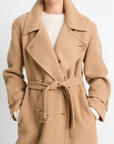 VINCE LOFTY BELTED LONG COAT