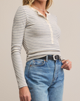 Z SUPPLY STELLA STRIPE MODAL RIB HENLEY