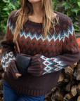 WOODEN SHIPS JAXON FAIR ISLE RAGLAN CHUNKY