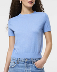 FRENCH CONNECTION NOLA FINE KNIT SHORT SLEEVE SWEATER