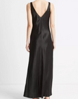 VINCE V NECK MAXI SLIP DRESS