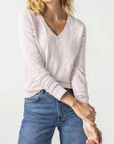 LILLA P LONG SLEEVE V NECK