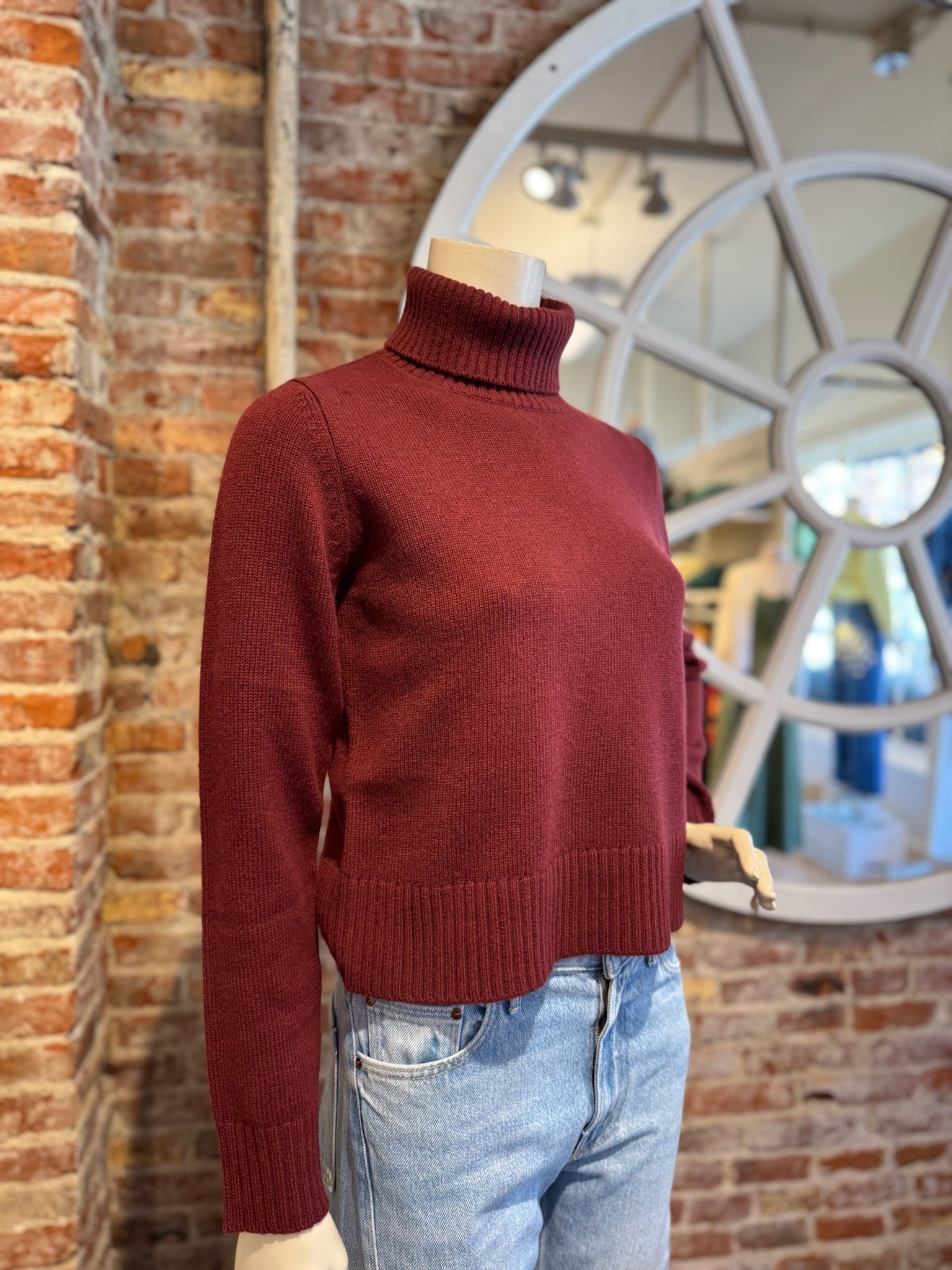 ALASHAN CASHMERE MERINO EDEN FOLD OVER TURTLENECK