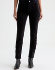 AG MARI MID-RISE SLIM STRAIGHT VELVET