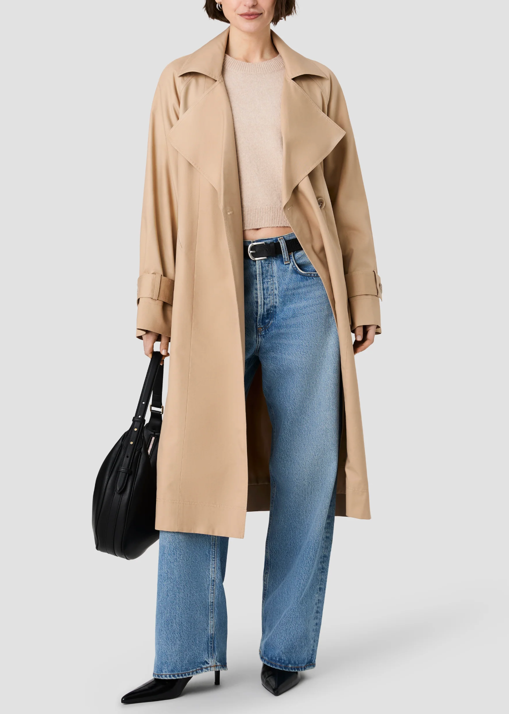 FRENCH CONNECTION RELAXED TRENCH TWILL RAGLAN TRENCH COAT