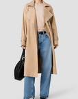 FRENCH CONNECTION RELAXED TRENCH TWILL RAGLAN TRENCH COAT
