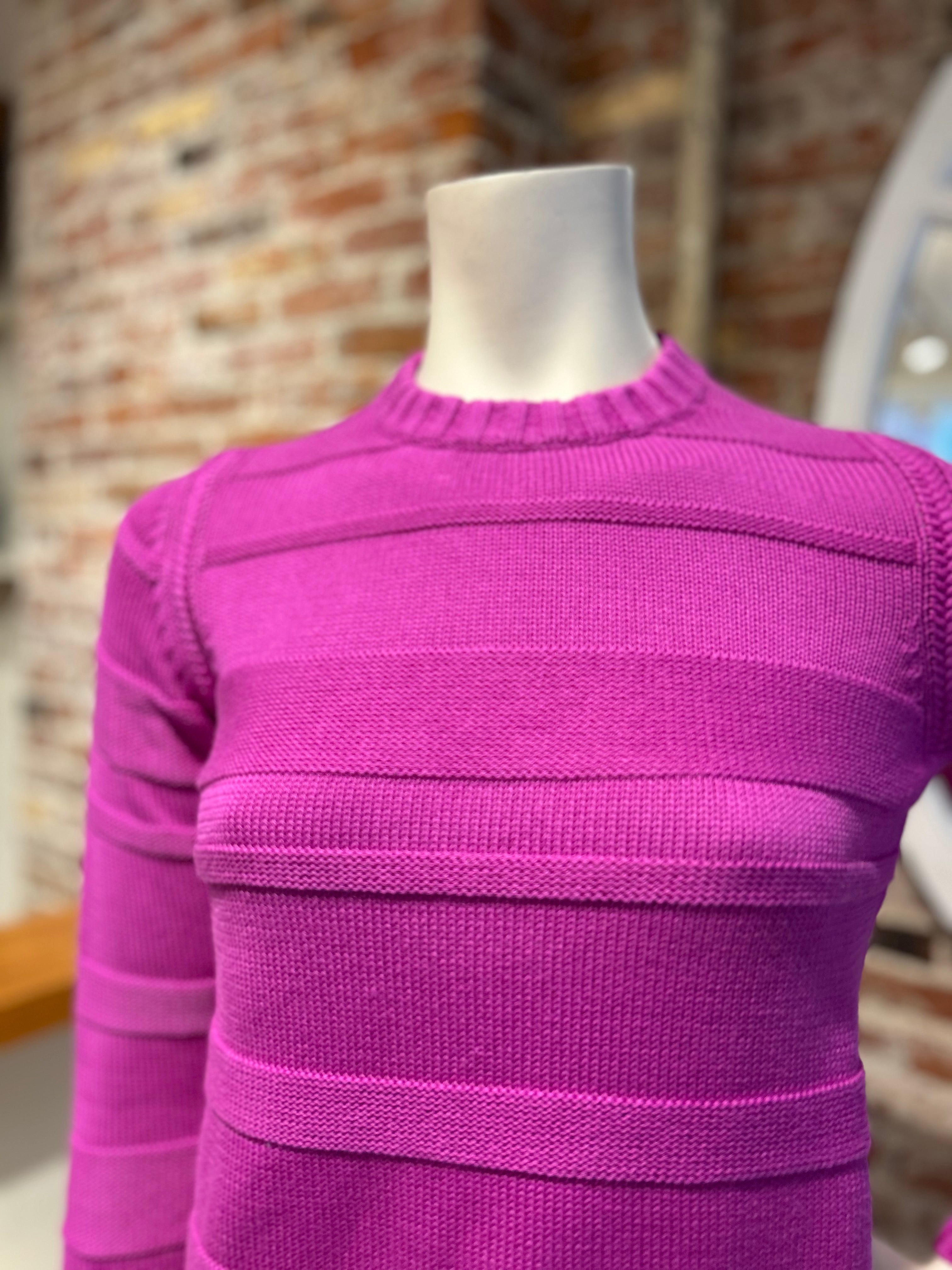 ALASHAN COTTON CASHMERE JESSIE TEXTURED STRIPE PULLOVER