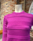 ALASHAN COTTON CASHMERE JESSIE TEXTURED STRIPE PULLOVER