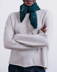 CHAN LUU WOOL CASHMERE EMBROIDERED BANDANA
