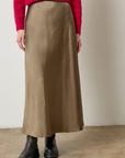 LILLA P SATIN BIAS MAXI SKIRT