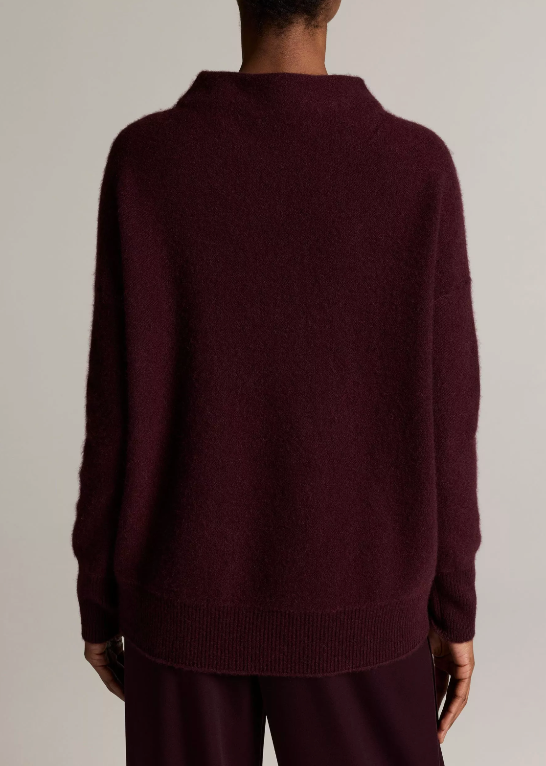 VINCE BOILED FUNNEL NECK PULLOVER