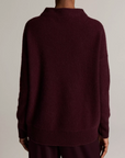 VINCE BOILED FUNNEL NECK PULLOVER