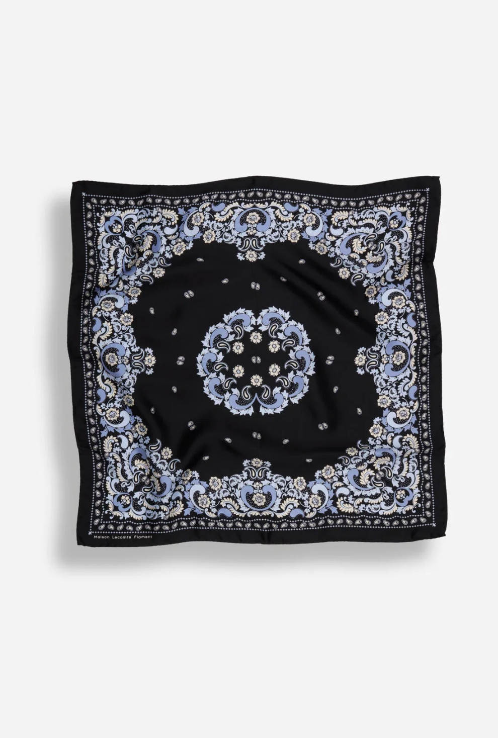 MAISON LECOMTE FLAMENT SMALL SILK BANDANA SCARF