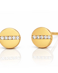 TAI VINTAGE CZ GOLD SCREW POST EARRING