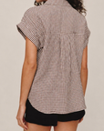BELLA DAHL SHORT ROLL SLEEVE SHIRT